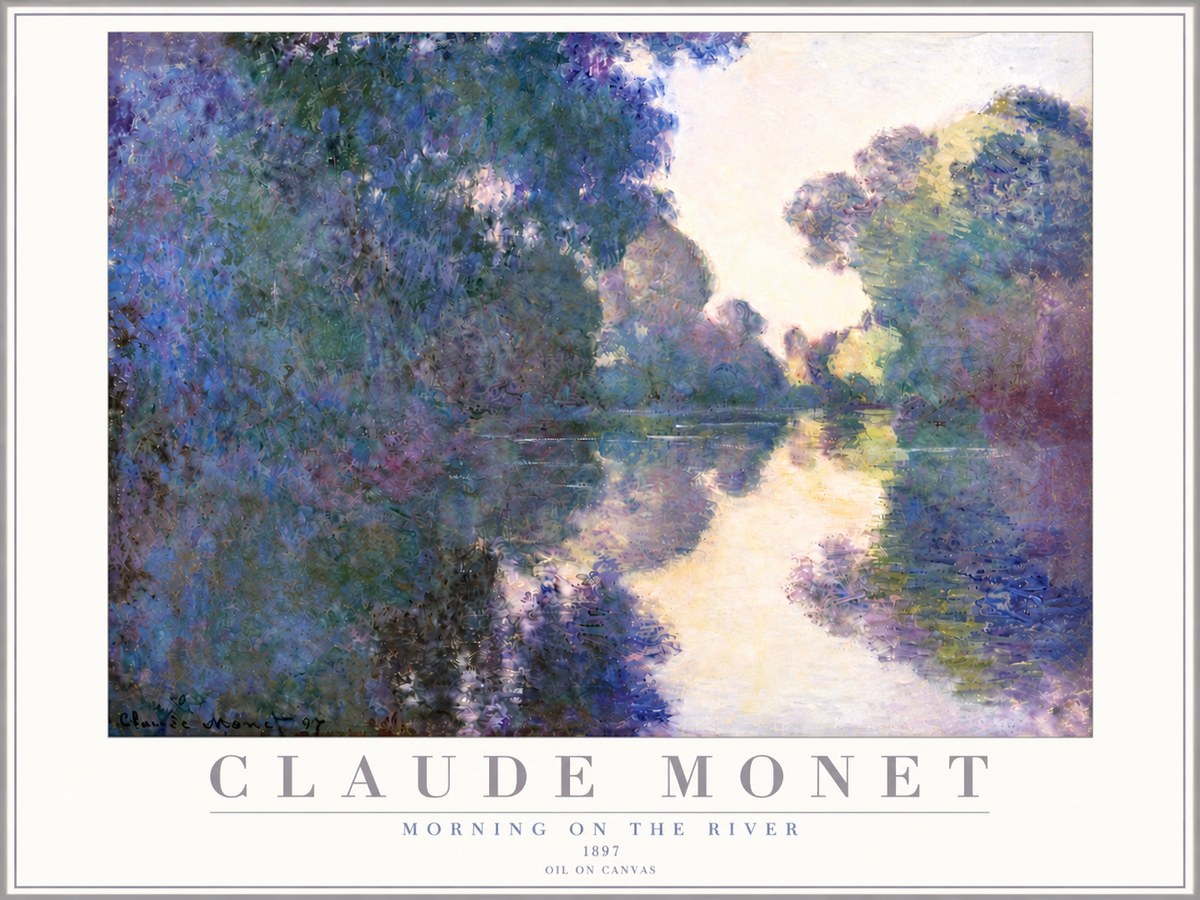 Monet Morning on the River No4 - Affiche