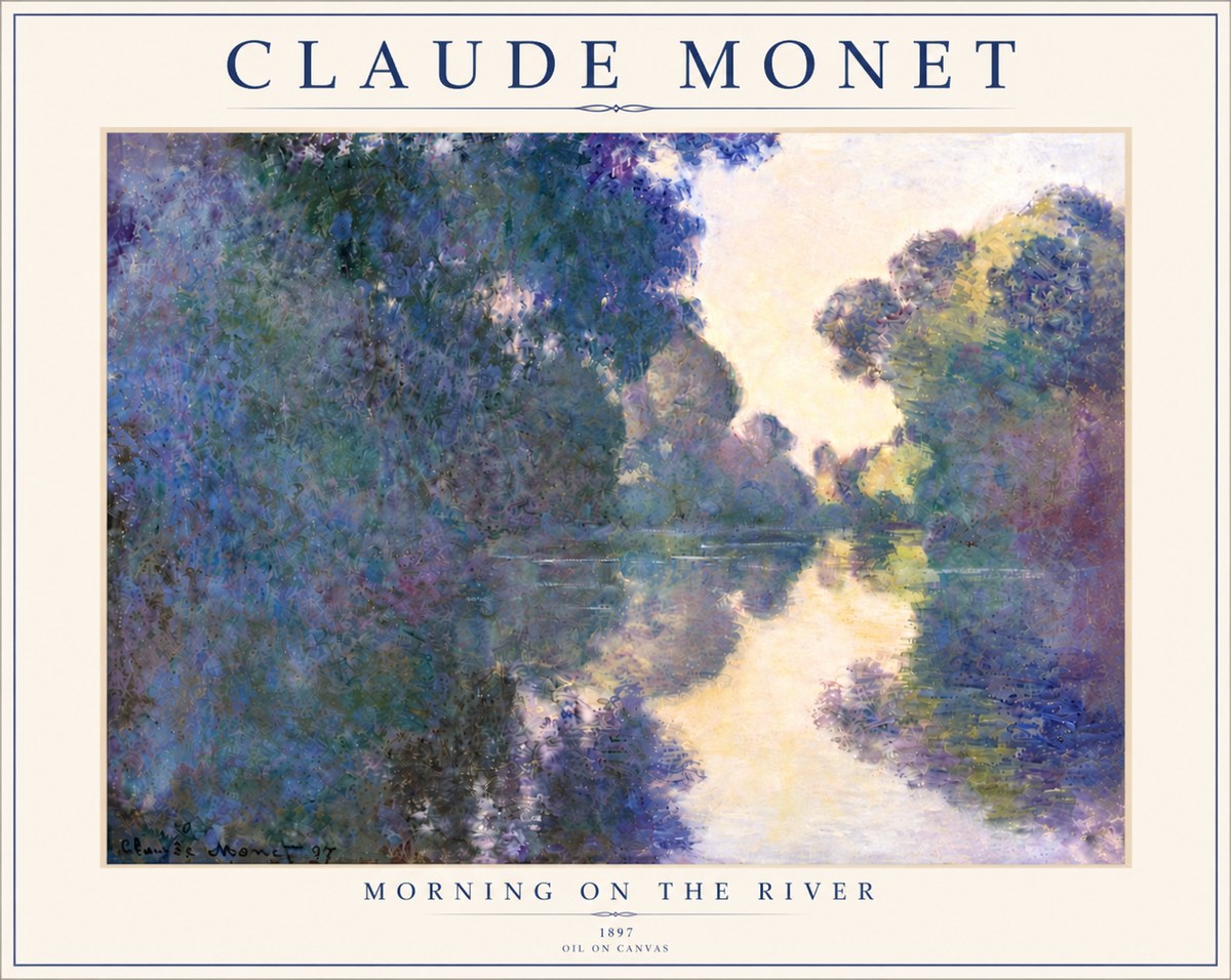 Monet Morning on the River No6 - Affiche
