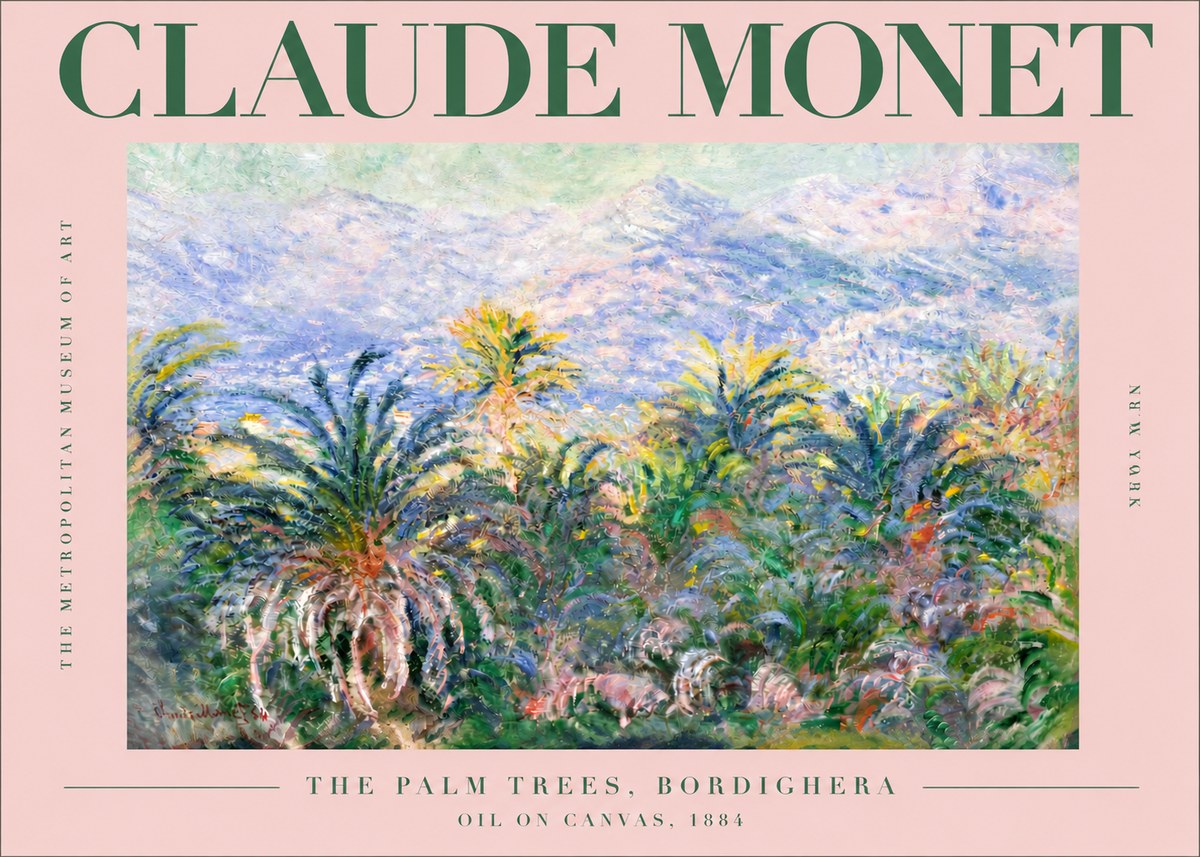 Monet The Palm Trees, Bordighera No4 - Affiche