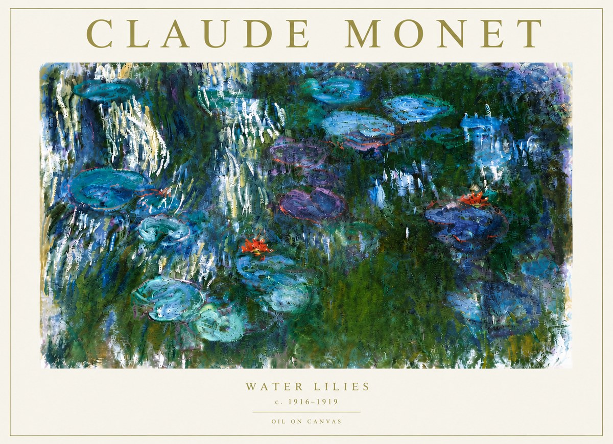 Monet Water Lilies IV No6 - Affiche