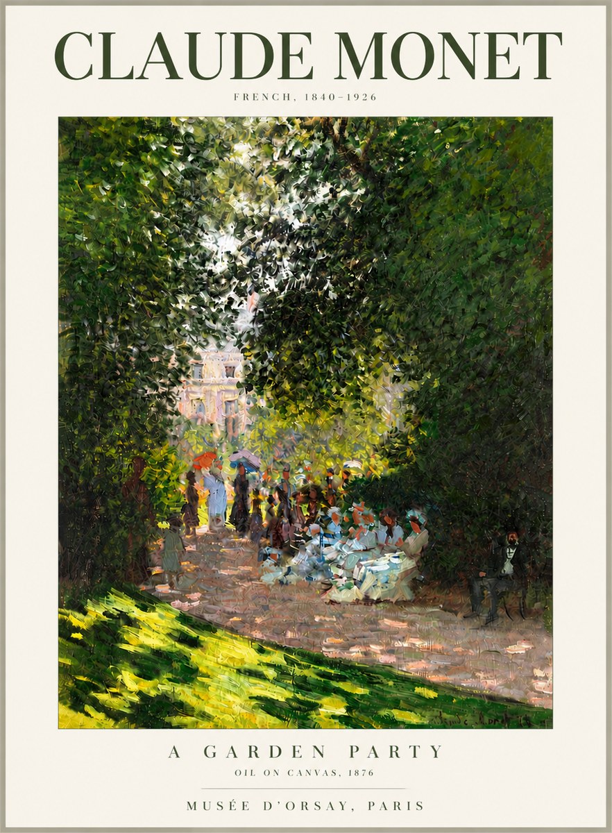 Monet A Garden Party No4 - Affiche