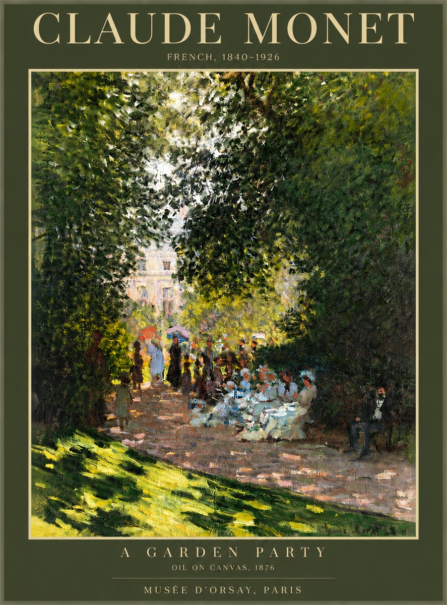 Monet A Garden Party No5 - Affiche