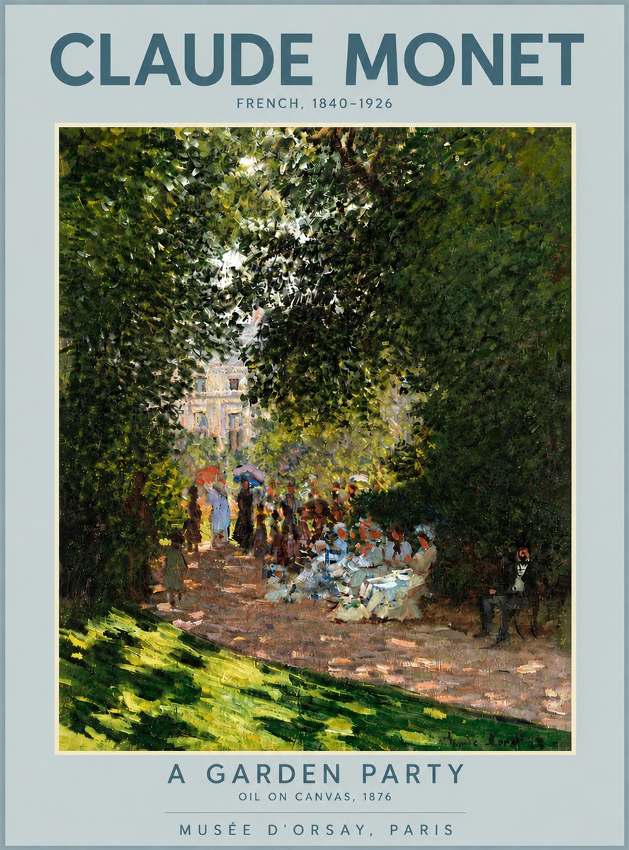 Monet A Garden Party No6 - Affiche