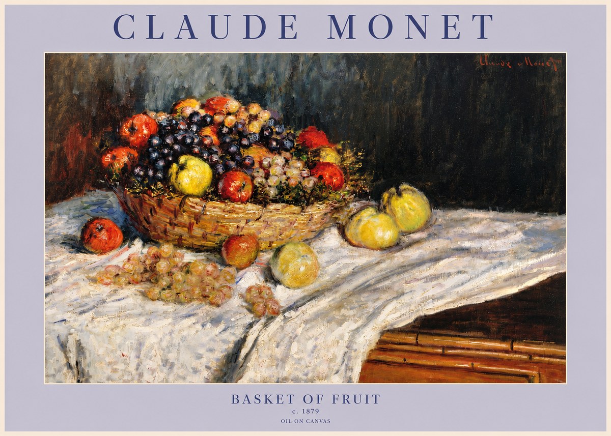Monet Basket of Fruit No2 - Affiche
