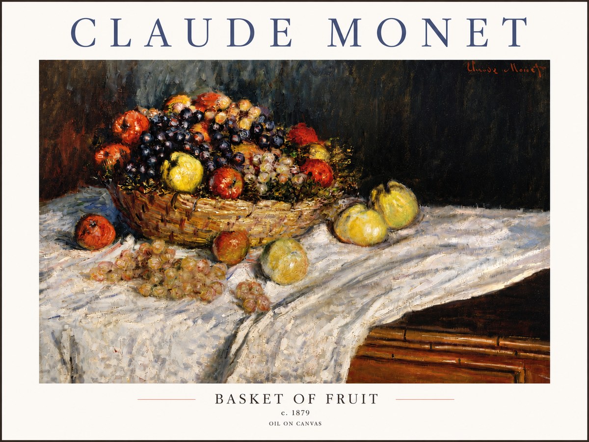 Monet Basket of Fruit No3 - Affiche