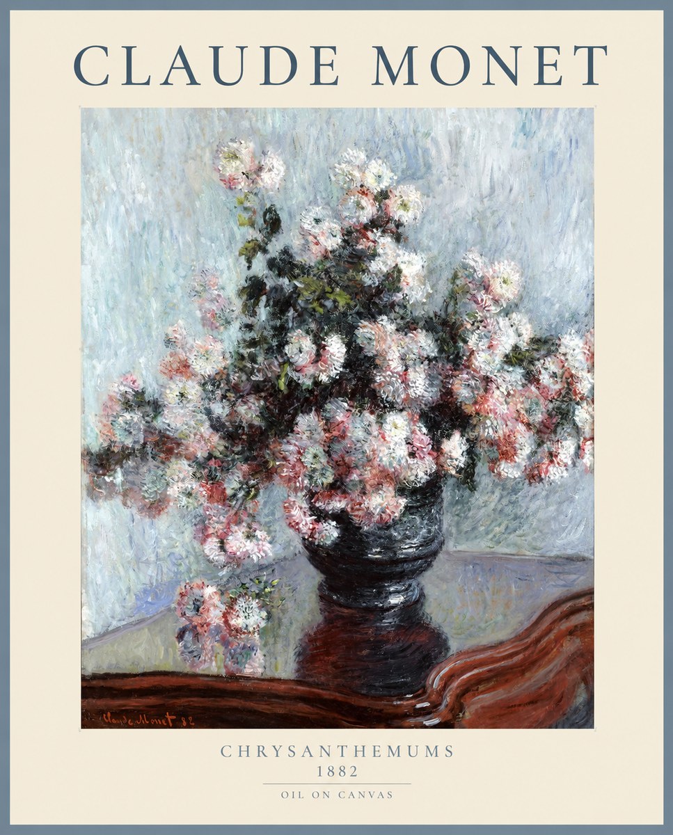 Monet Chrysanthemums No1 - Affiche
