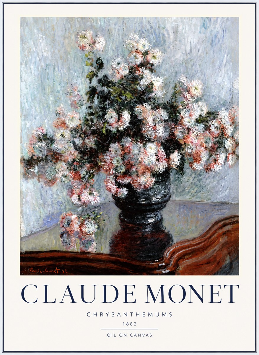 Monet Chrysanthemums No2 - Affiche