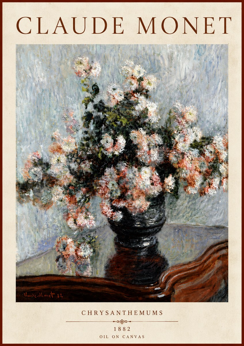Monet Chrysanthemums No5 - Affiche