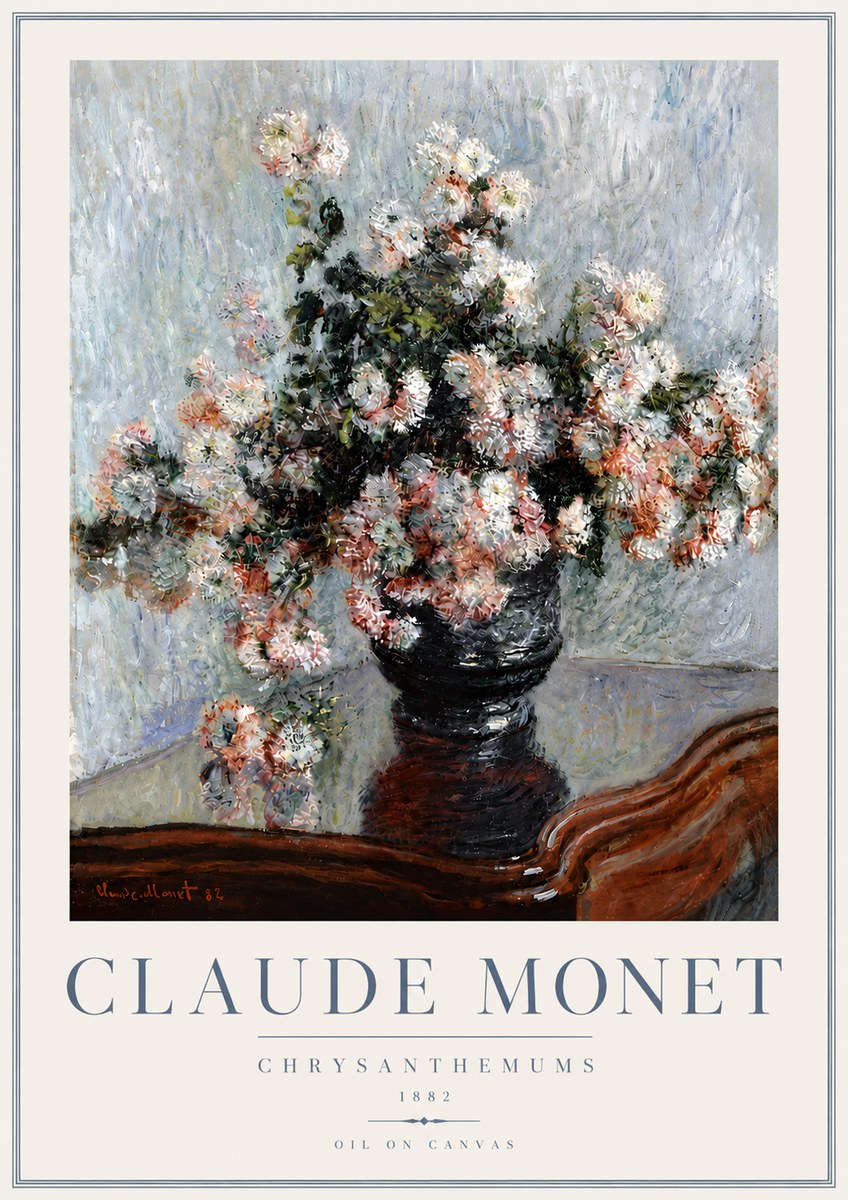 Monet Chrysanthemums No6 - Affiche