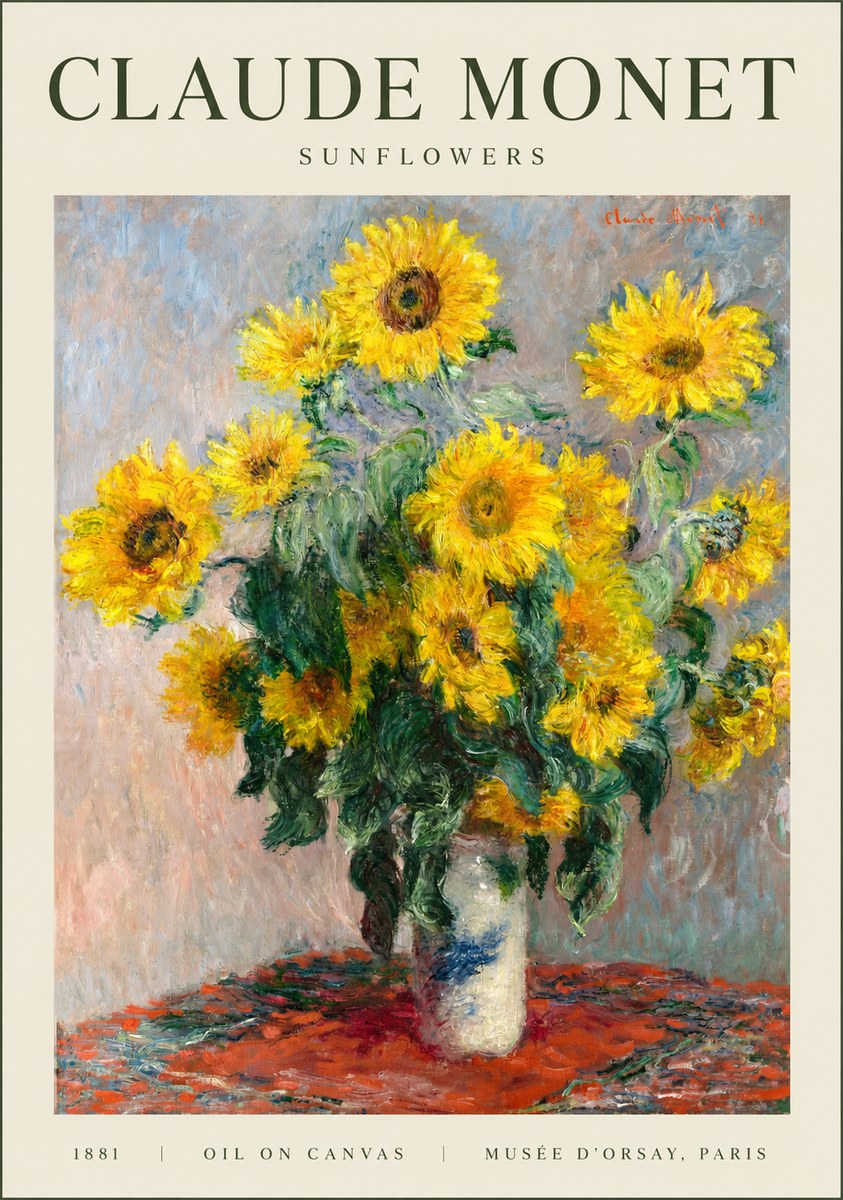 Monet Sunflowers No1 - Affiche