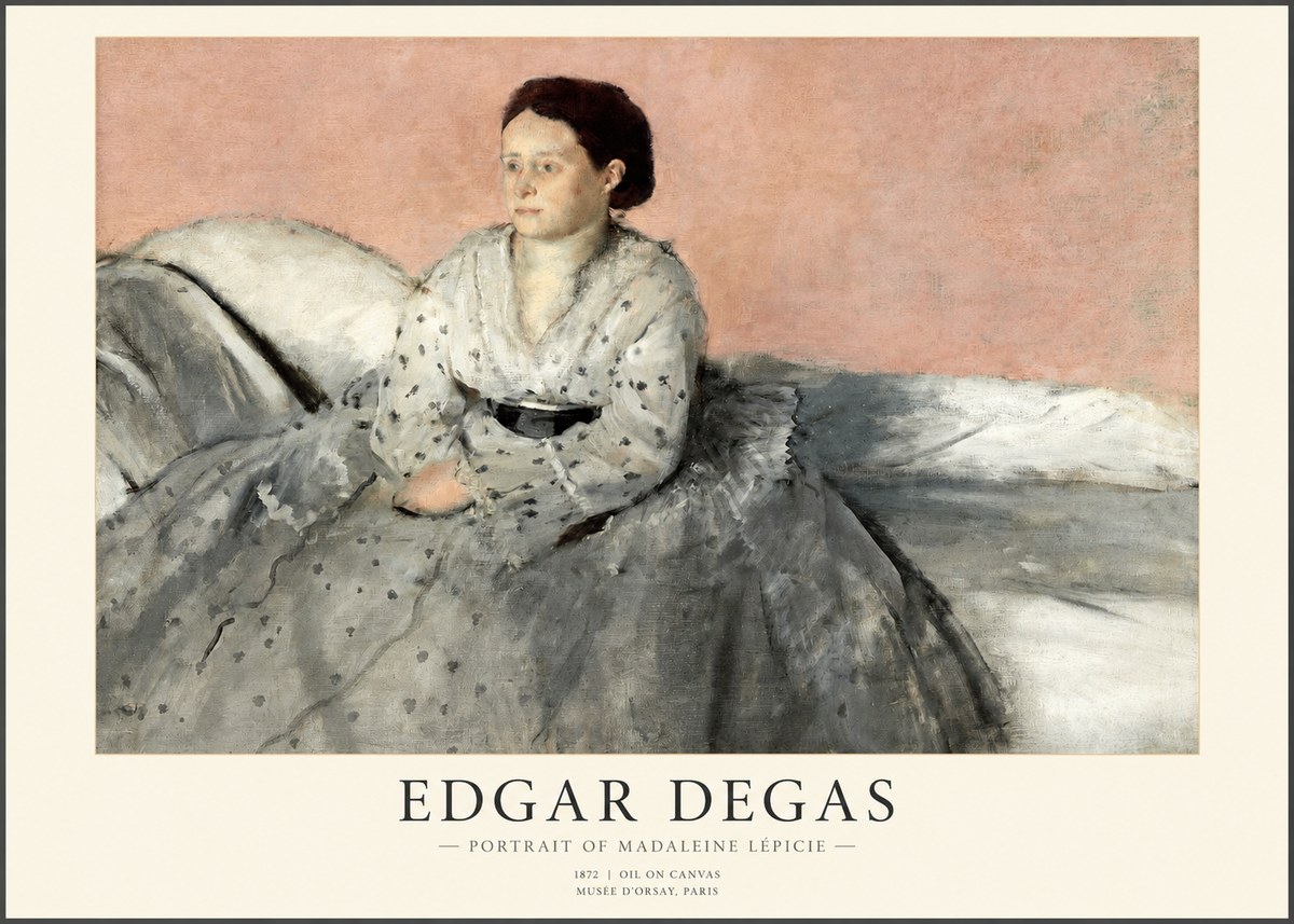 Edgar Degas Portrait of Madeleine Lépicie No1 - Affiche