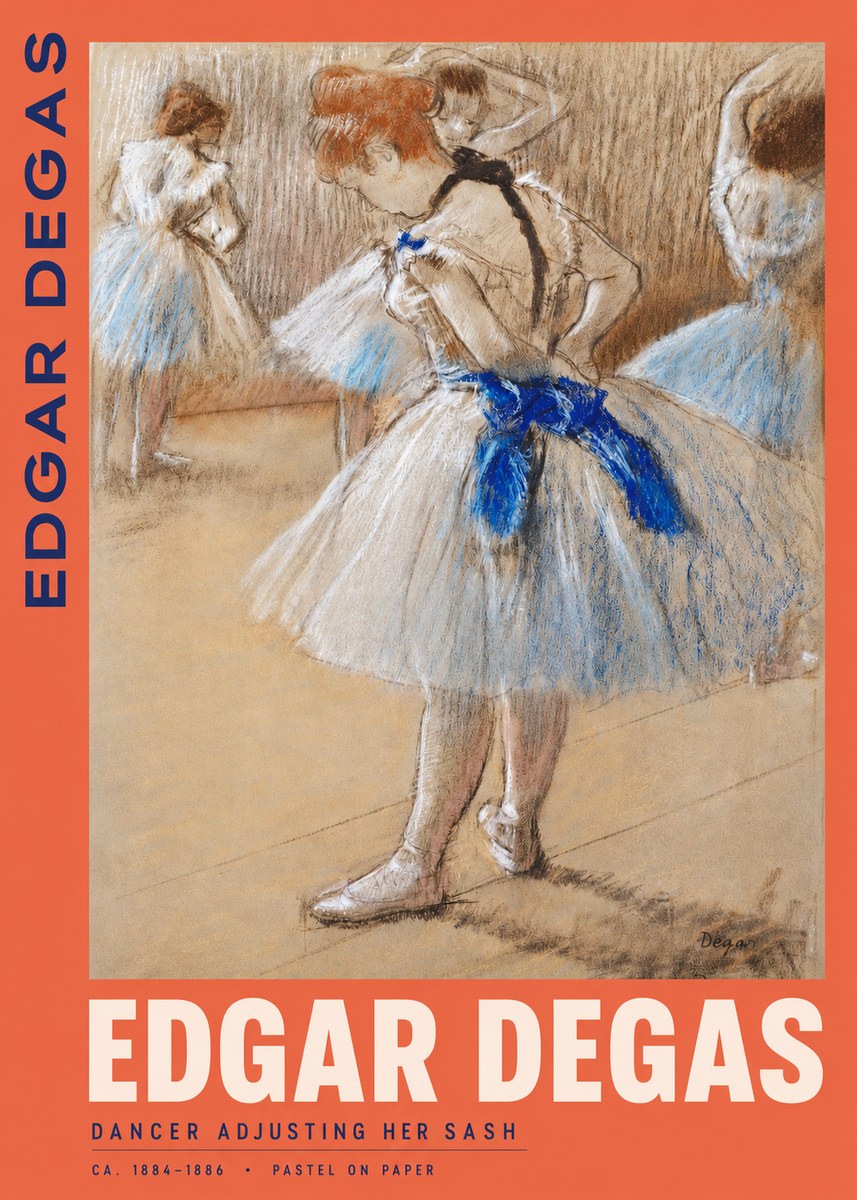Edgar Degas Dancer Adjusting Her Sash No2 - Affiche
