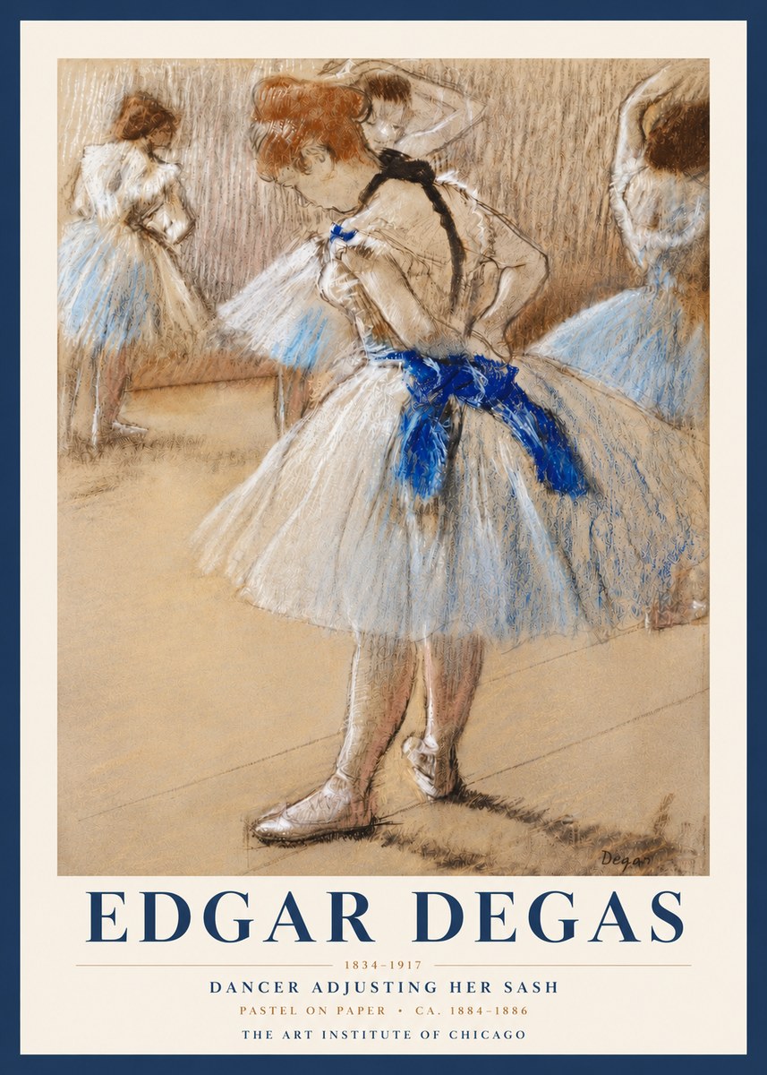 Edgar Degas Dancer Adjusting Her Sash No3 - Affiche
