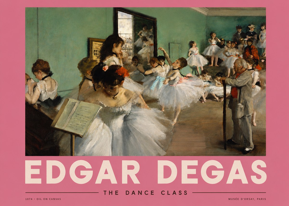 Edgar Degas The Dance Class I No2 - Affiche