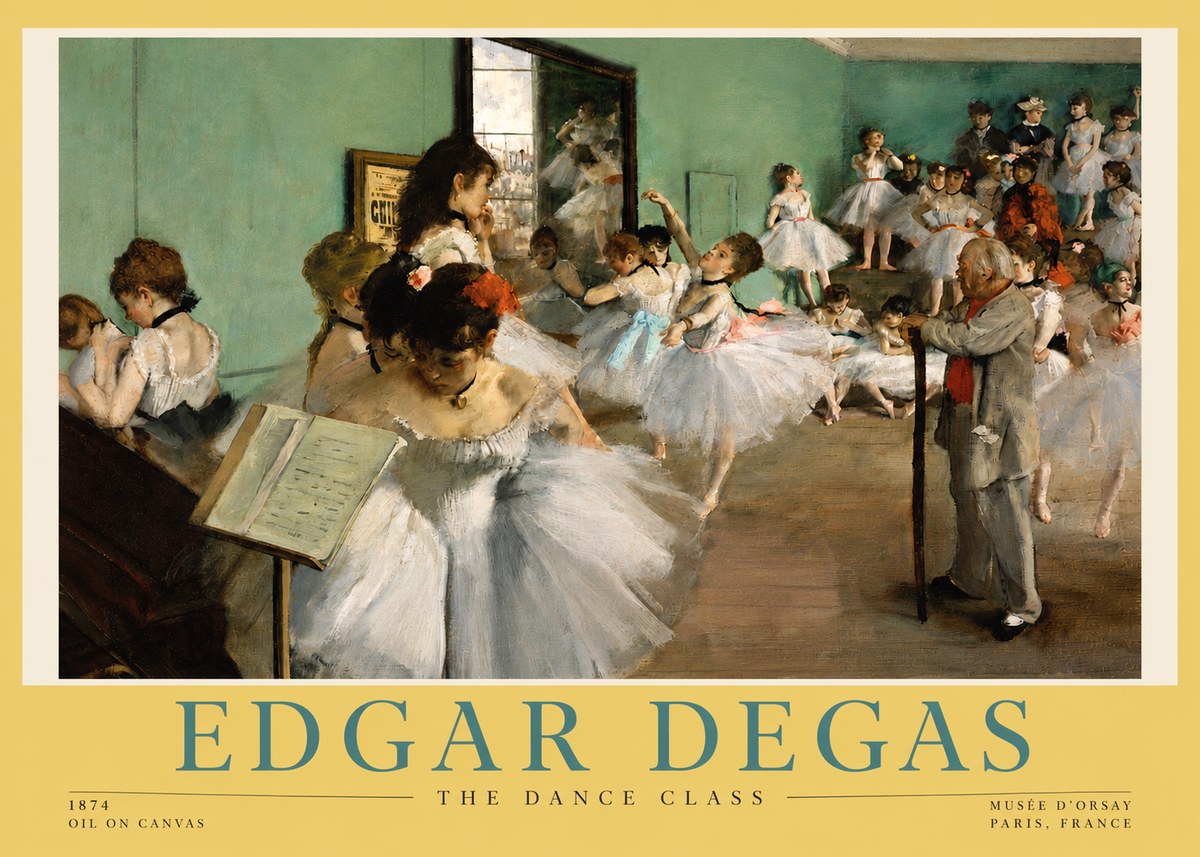 Edgar Degas The Dance Class I No3 - Affiche