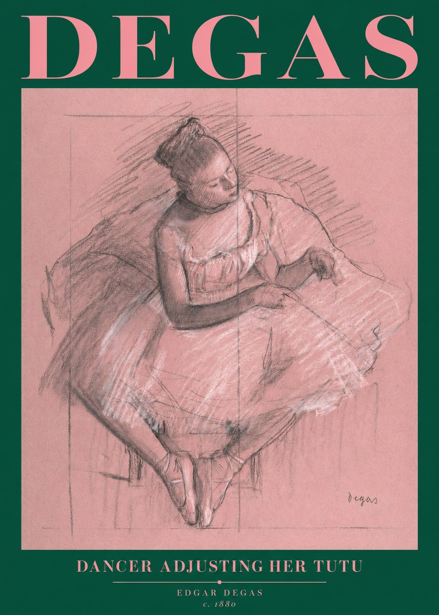 Edgar Degas Dancer Adjusting Her Tutu No2 - Affiche