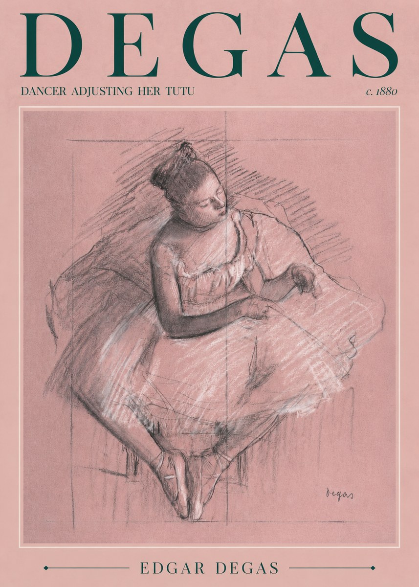 Edgar Degas Dancer Adjusting Her Tutu No4 - Affiche