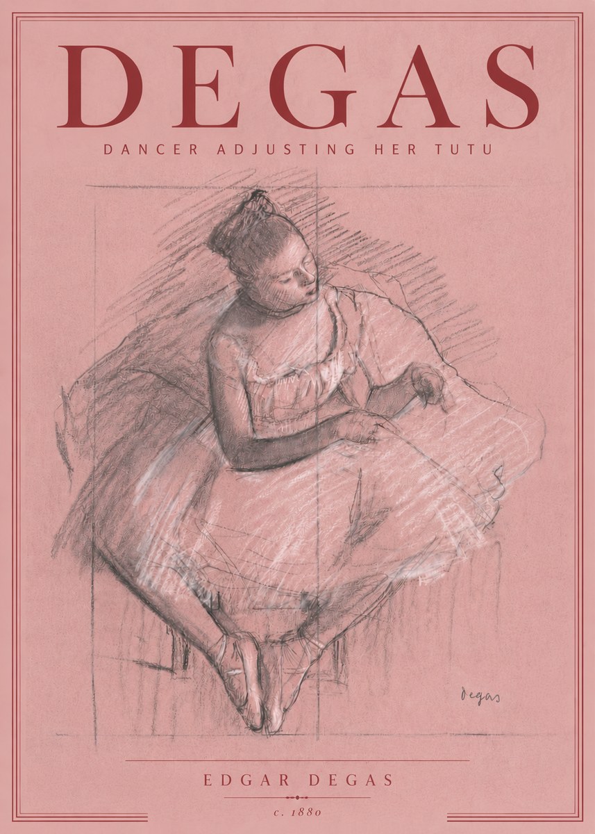 Edgar Degas Dancer Adjusting Her Tutu No6 - Affiche