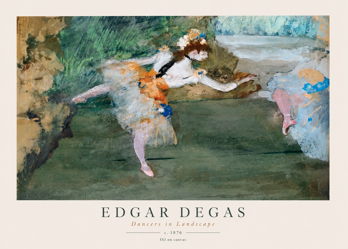 Edgar Degas Dancers in Landscape I No1 - Affiche