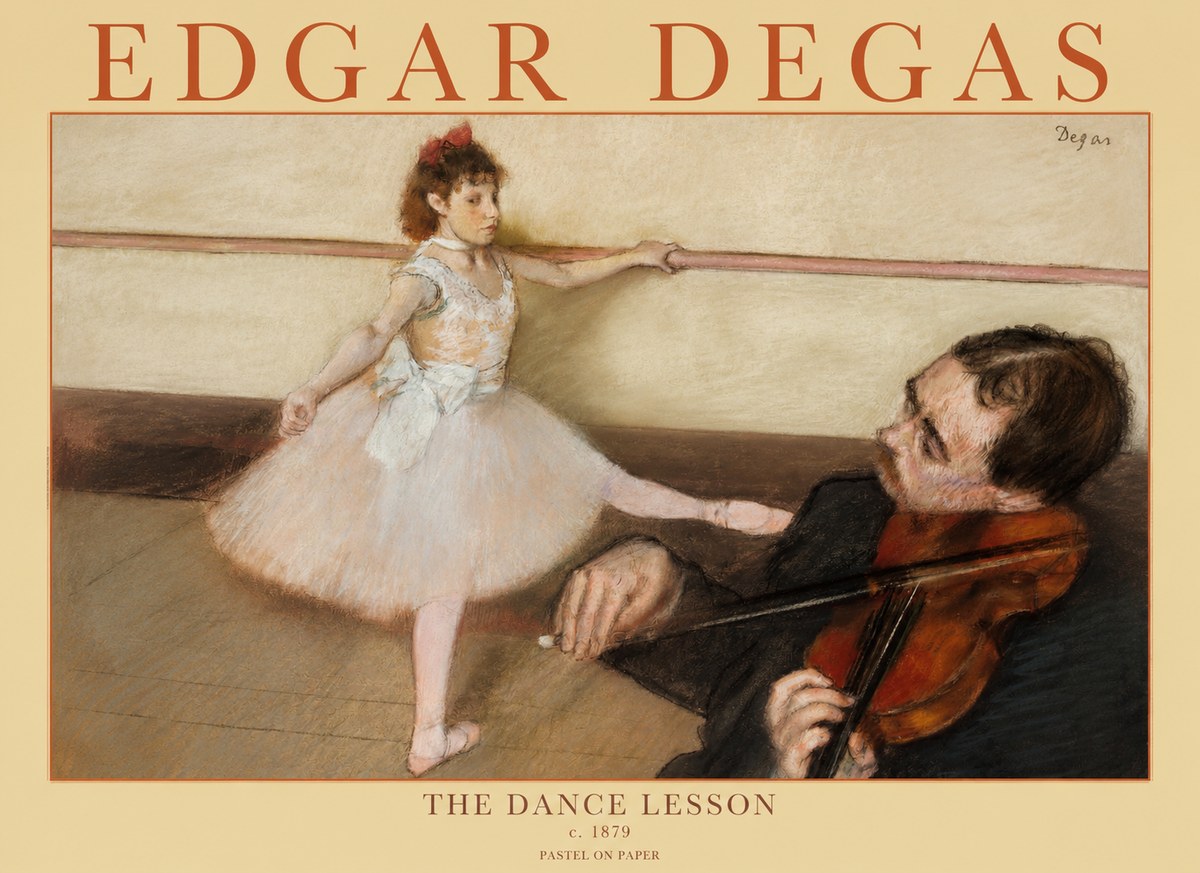 Edgar Degas The Dance Lesson No1 - Affiche