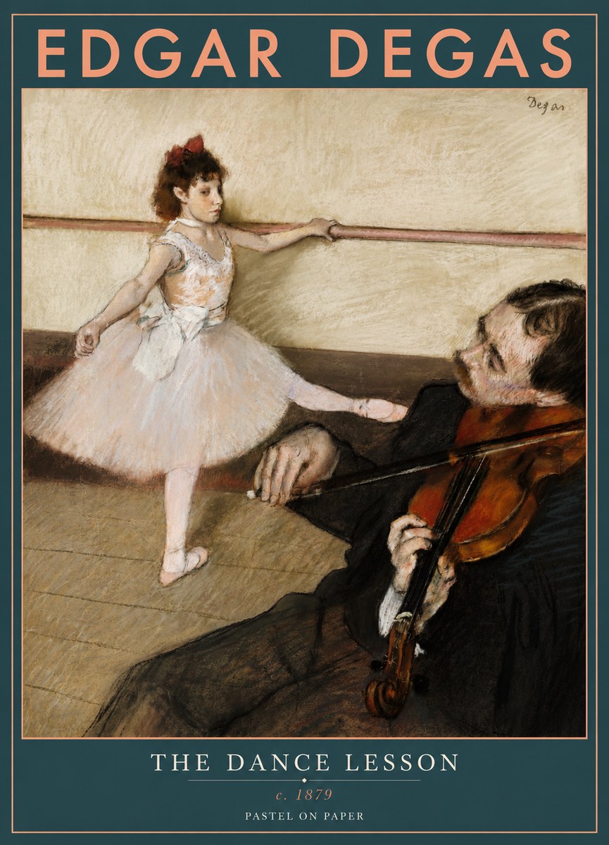 Edgar Degas The Dance Lesson No4 - Affiche