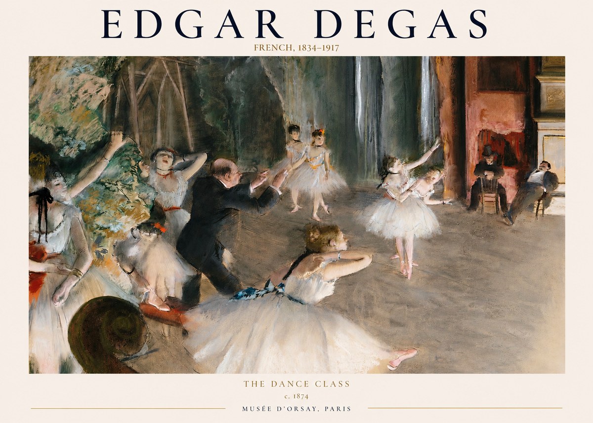 Edgar Degas The Dance Class III No1 - Affiche