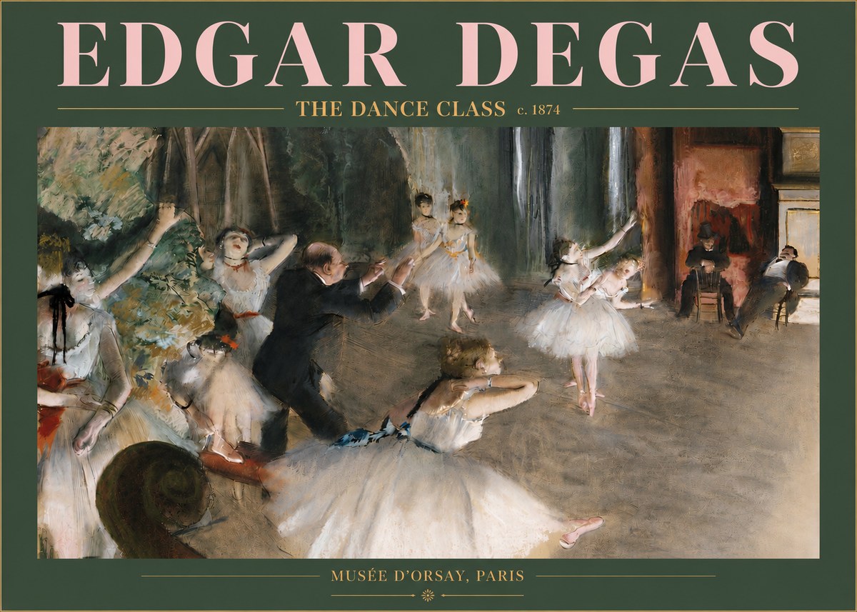 Edgar Degas The Dance Class III No3 - Affiche
