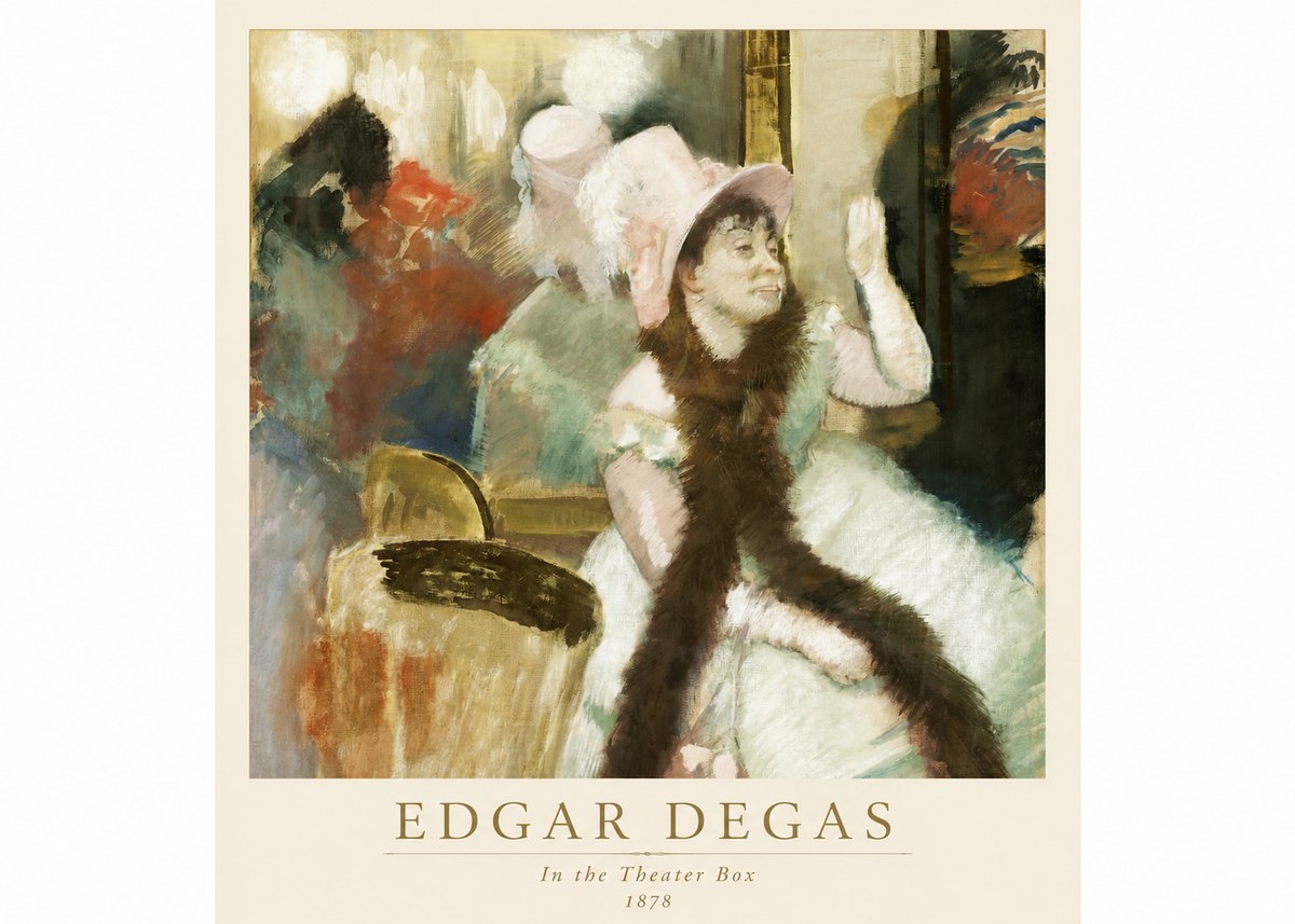 Edgar Degas In the Theater Box No1 - Affiche