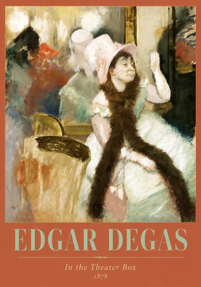 Edgar Degas In the Theater Box No2 - Affiche
