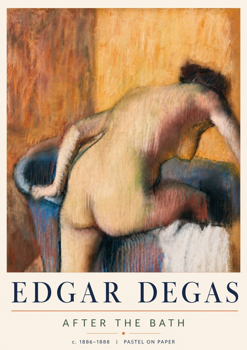 Edgar Degas After the Bath I No5 - Affiche