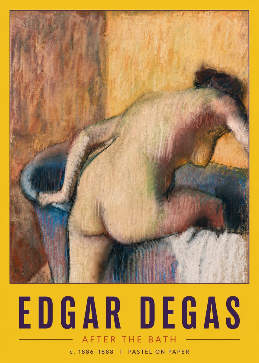 Edgar Degas After the Bath I No6 - Affiche