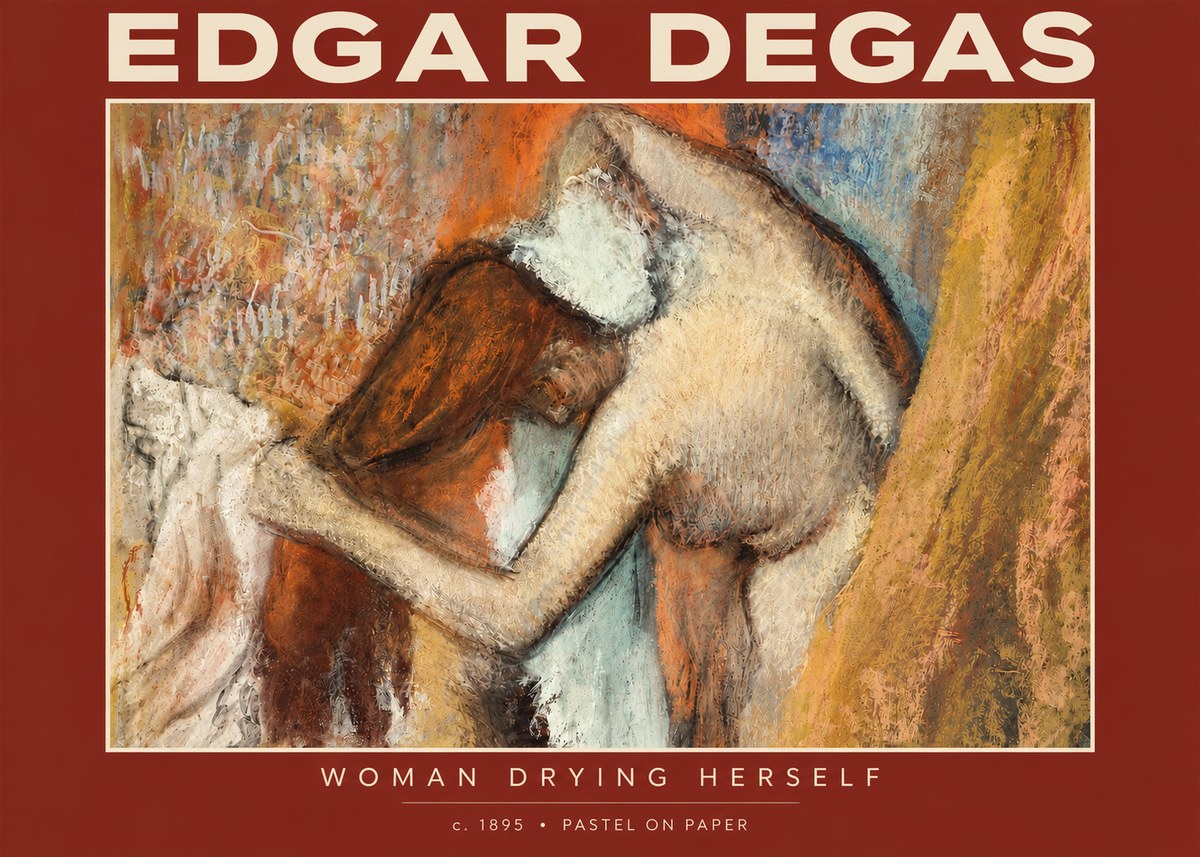 Edgar Degas Woman Drying Herself I No4 - Affiche