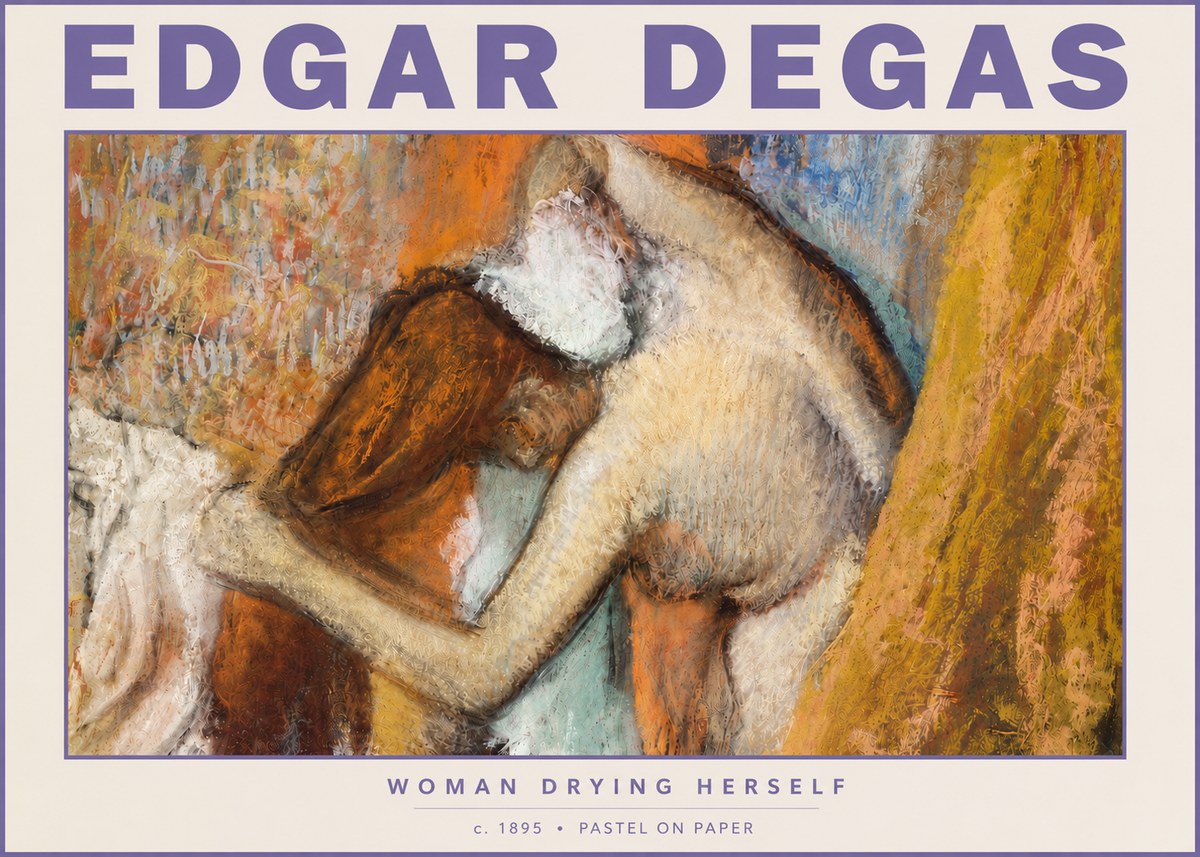 Edgar Degas Woman Drying Herself I No5 - Affiche