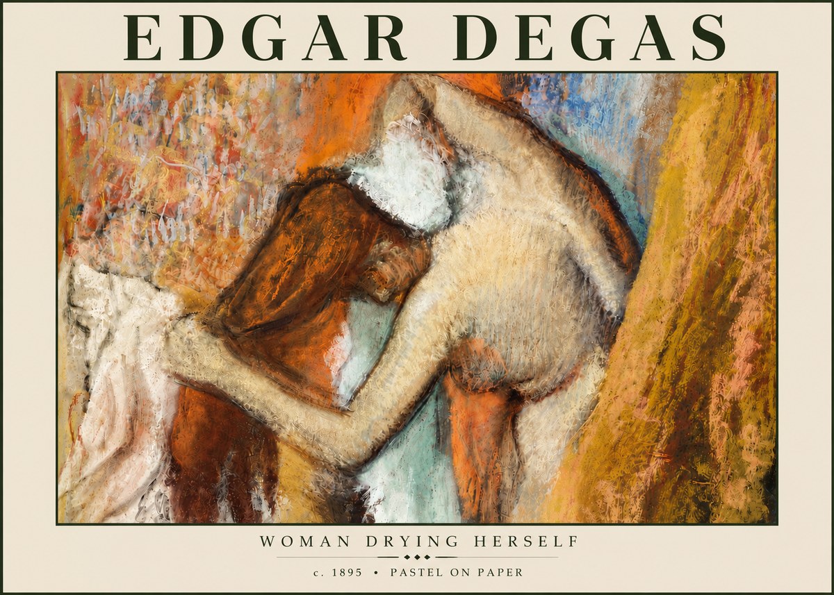 Edgar Degas Woman Drying Herself I No6 - Affiche