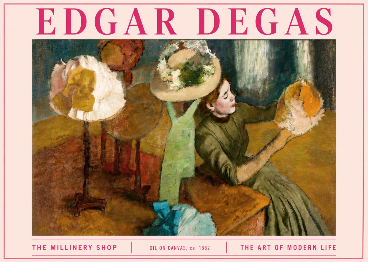 Edgar Degas The Millinery Shop, Ca. 1882 No3 - Affiche