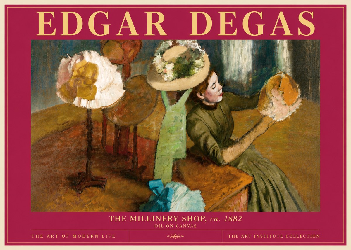Edgar Degas The Millinery Shop, Ca. 1882 No6 - Affiche