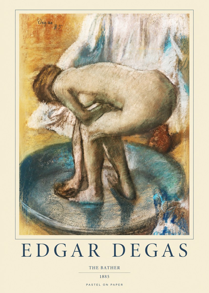 Edgar Degas The Bather No1 - Affiche
