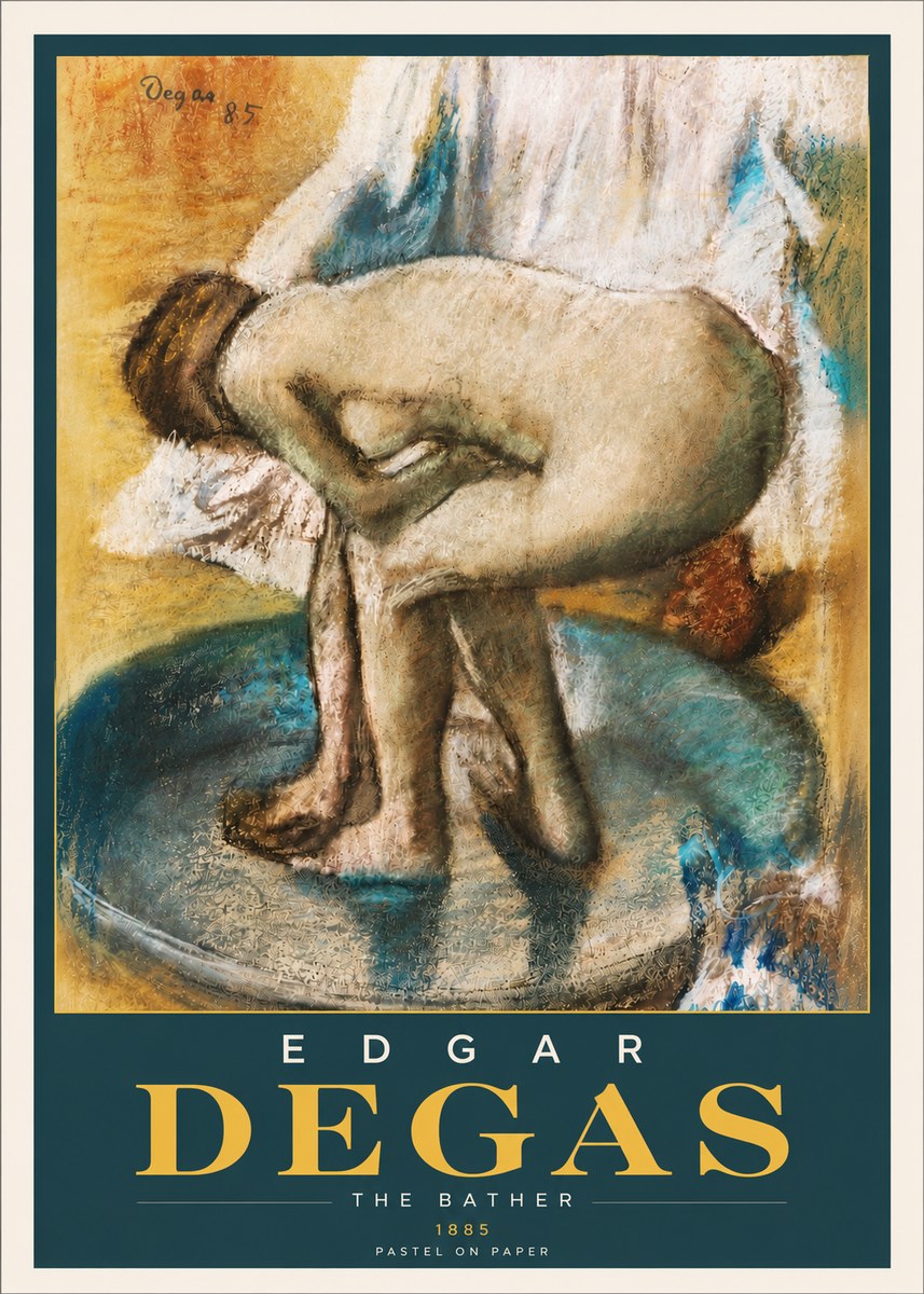 Edgar Degas The Bather No6 - Affiche