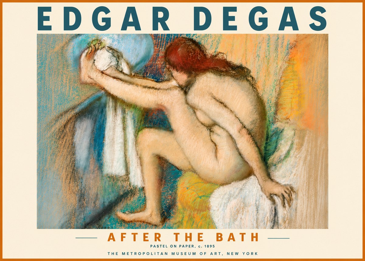 Edgar Degas After the Bath II No6 - Affiche