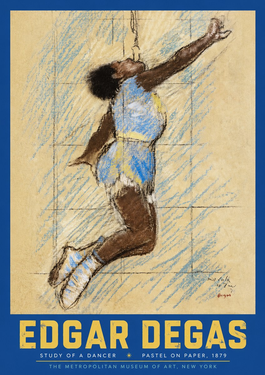 Edgar Degas Study of a Dancer No3 - Affiche