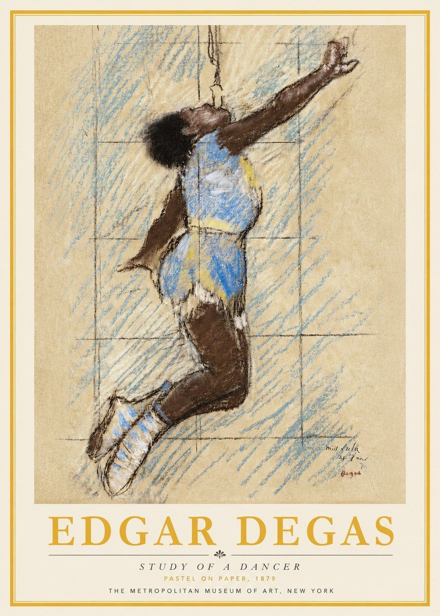 Edgar Degas Study of a Dancer No4 - Affiche