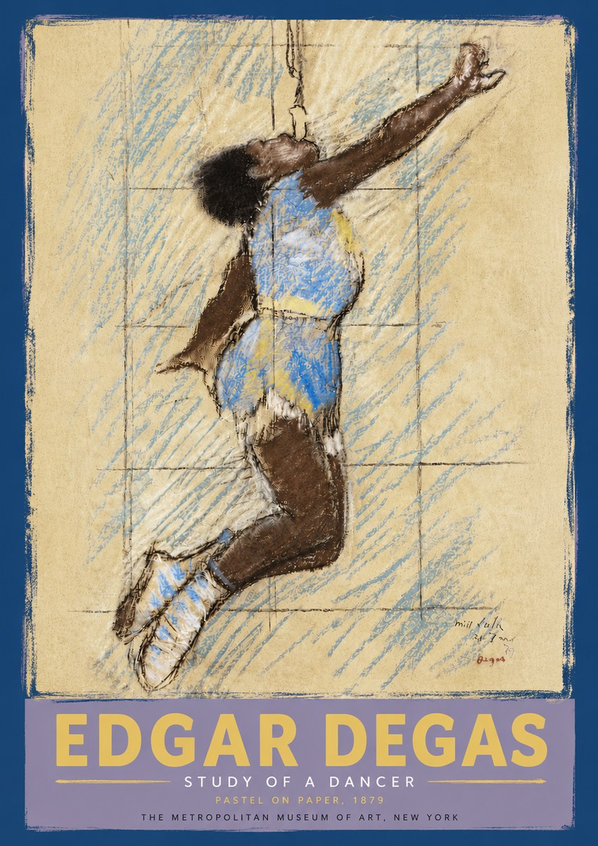 Edgar Degas Study of a Dancer No5 - Affiche
