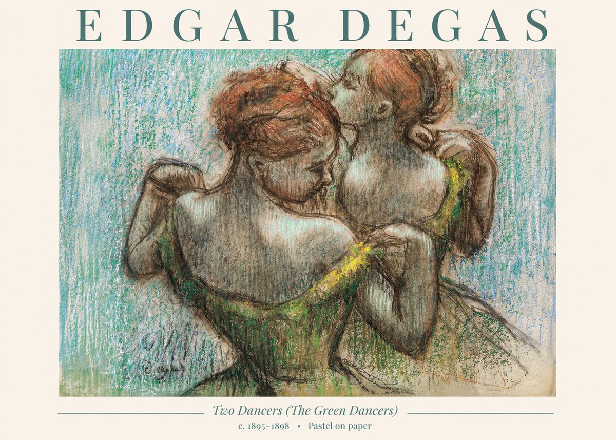 Edgar Degas Two Dancers (the Green Dancers) No1 - Affiche