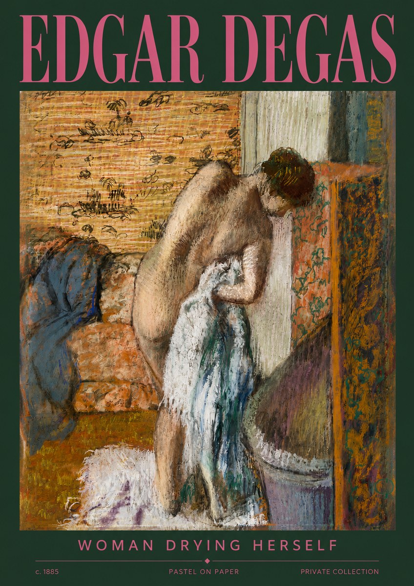 Edgar Degas Woman Drying Herself II No3 - Affiche