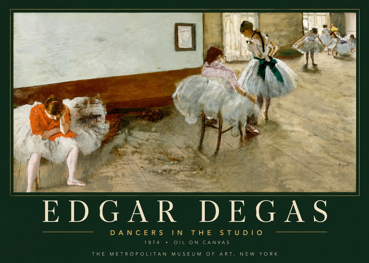Edgar Degas Dancers in the Studio No3 - Affiche