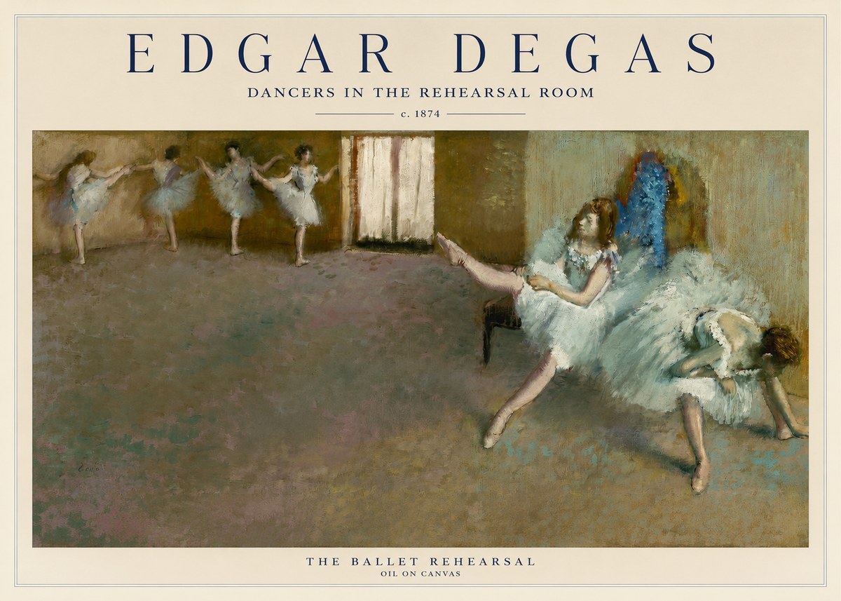 Edgar Degas The Ballet Rehearsal No1 - Affiche