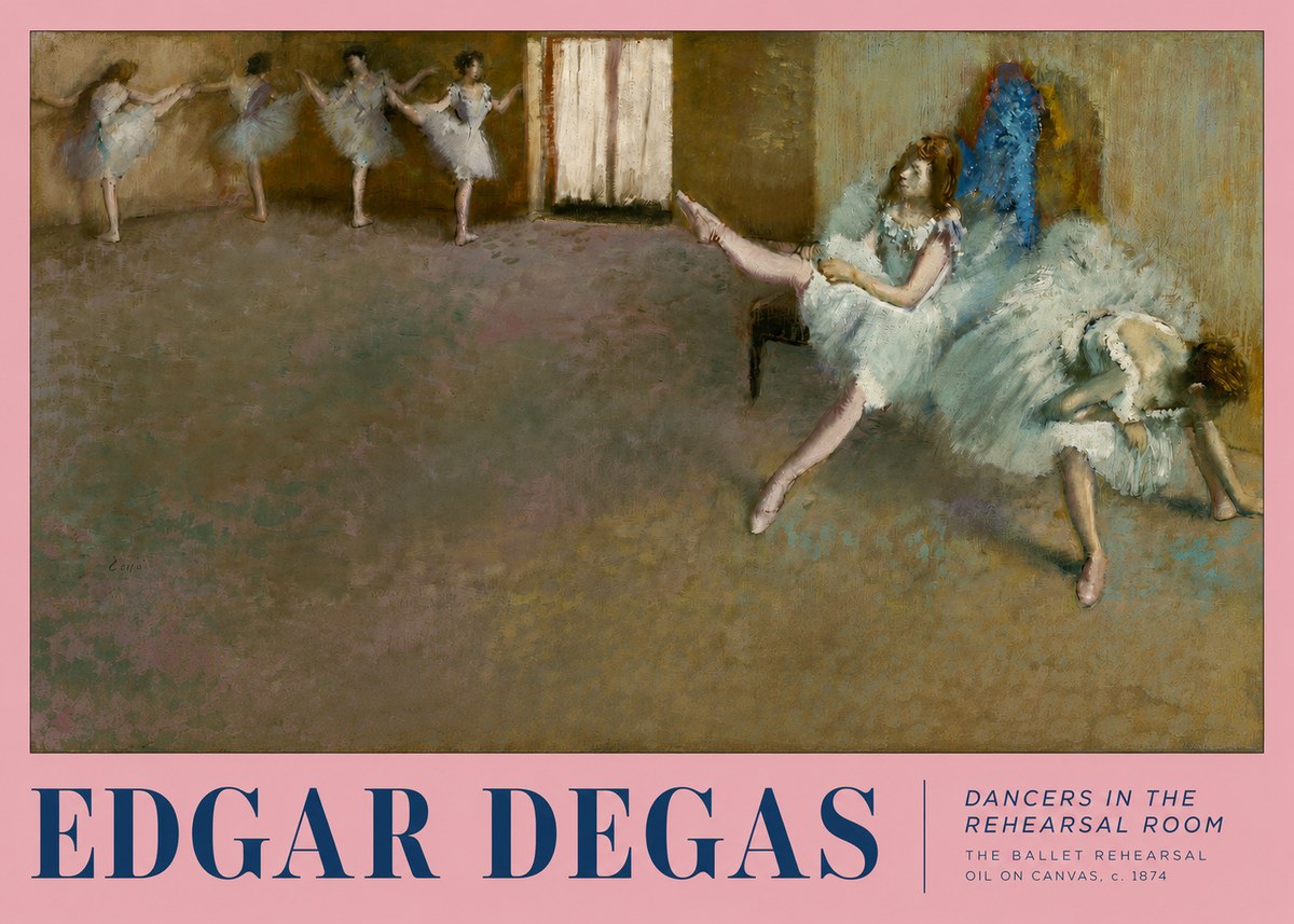 Edgar Degas The Ballet Rehearsal No2 - Affiche