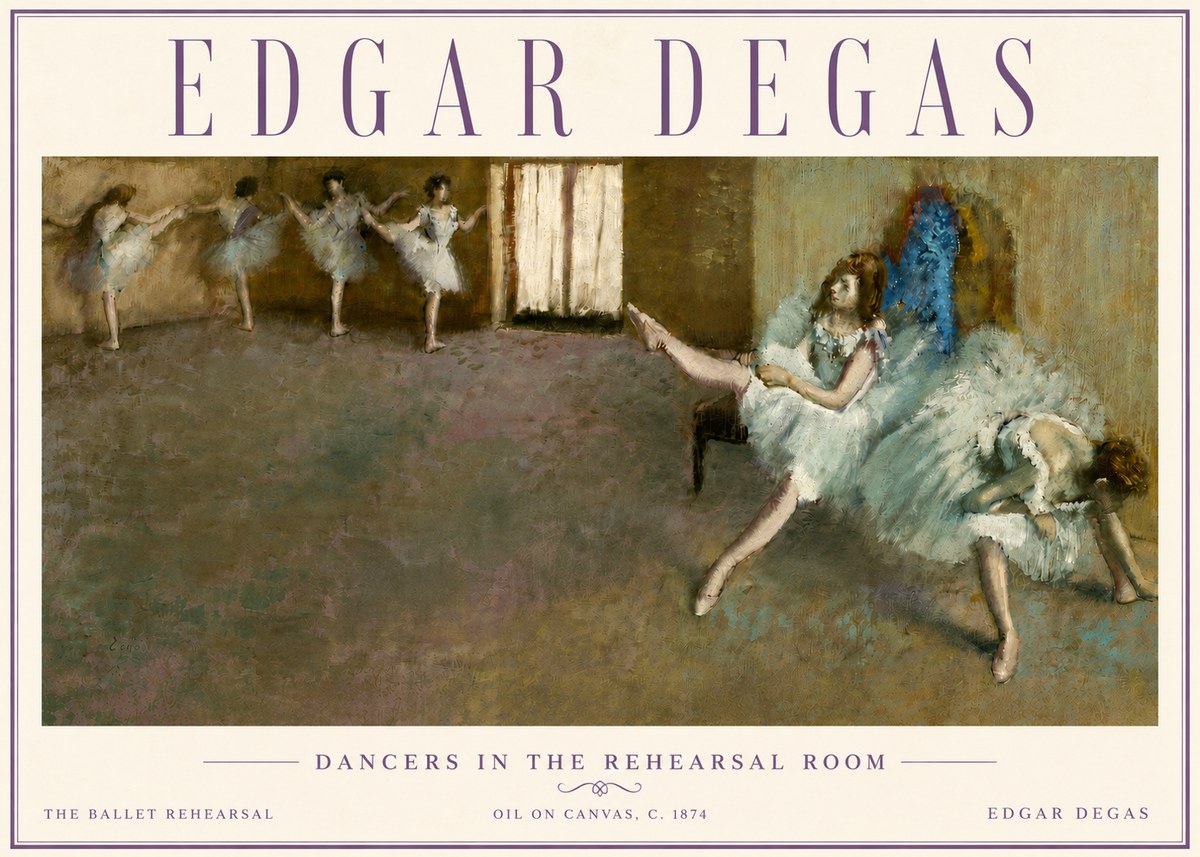 Edgar Degas The Ballet Rehearsal No4 - Affiche