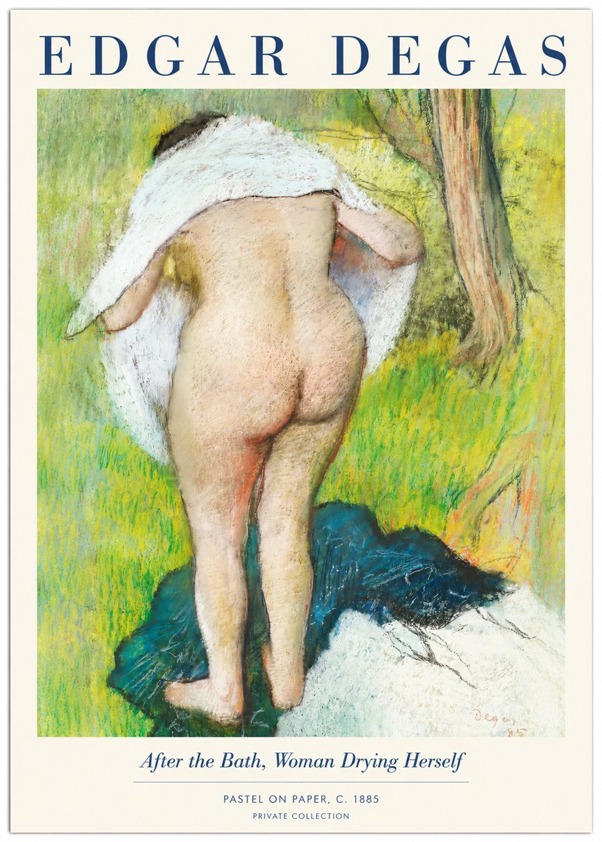 Edgar Degas After the Bath, Woman Drying Herself No6 - Affiche