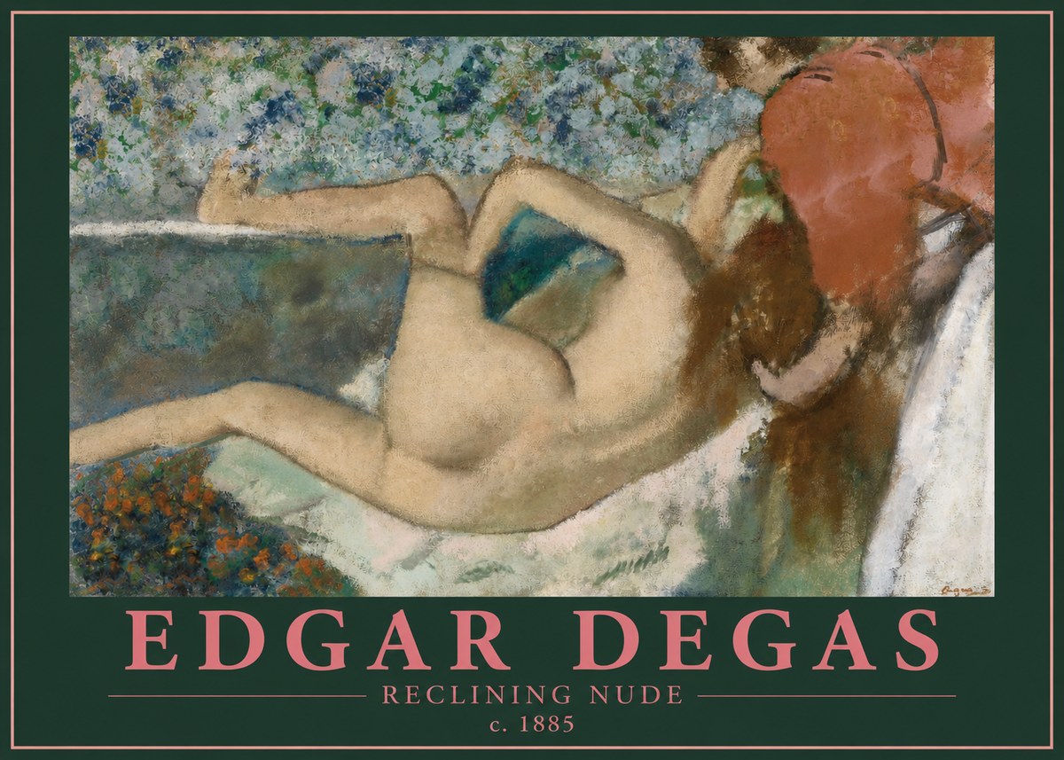 Edgar Degas Reclining Nude No2 - Affiche